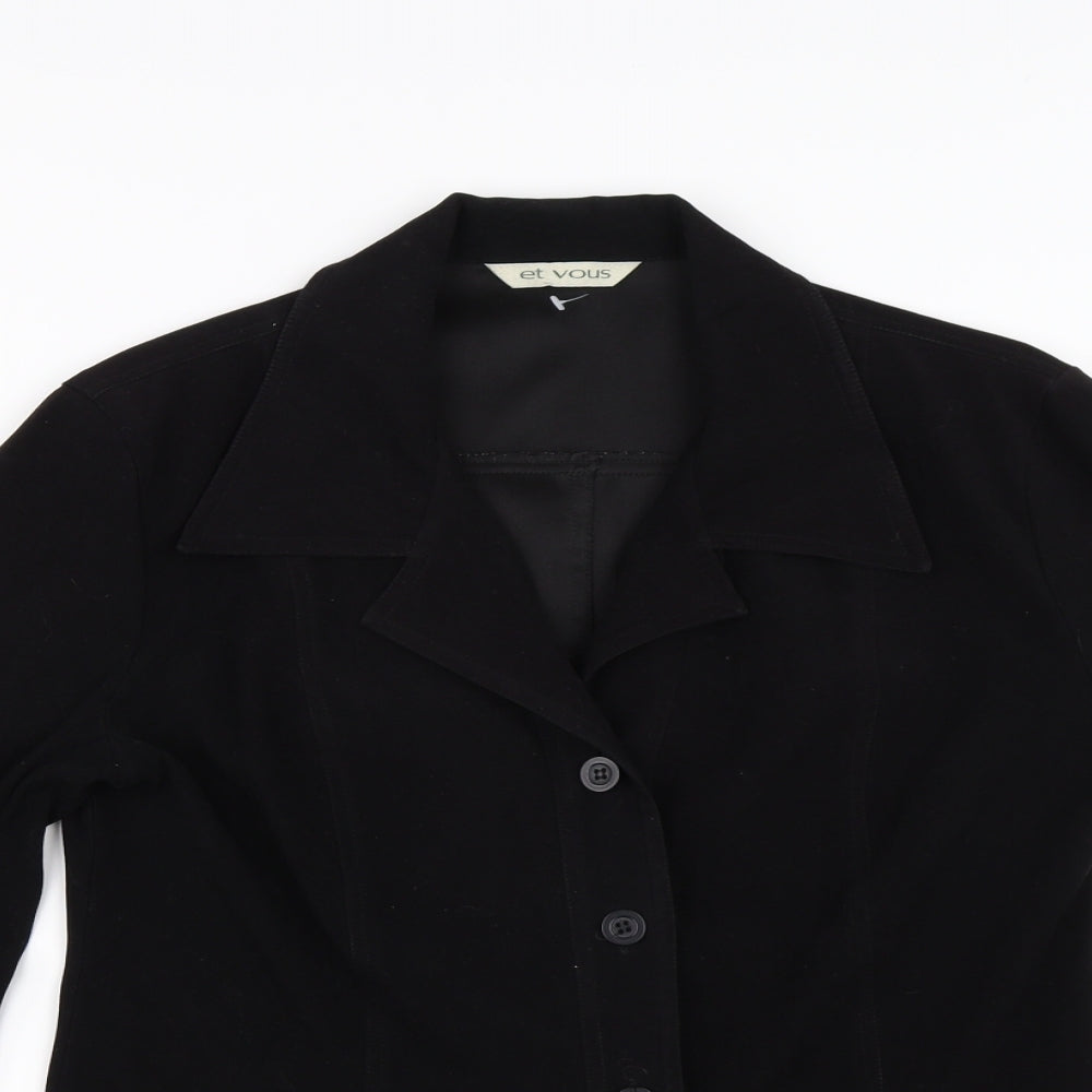 Womens UK Size 12 Et Vous Black Jacket