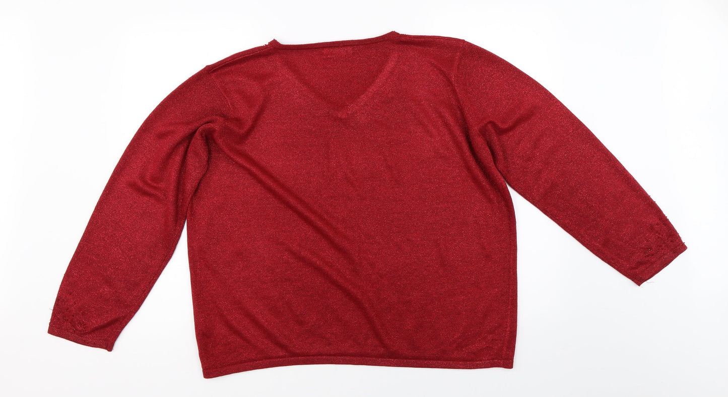 Bonmarché Womens Red    Jumper Size L