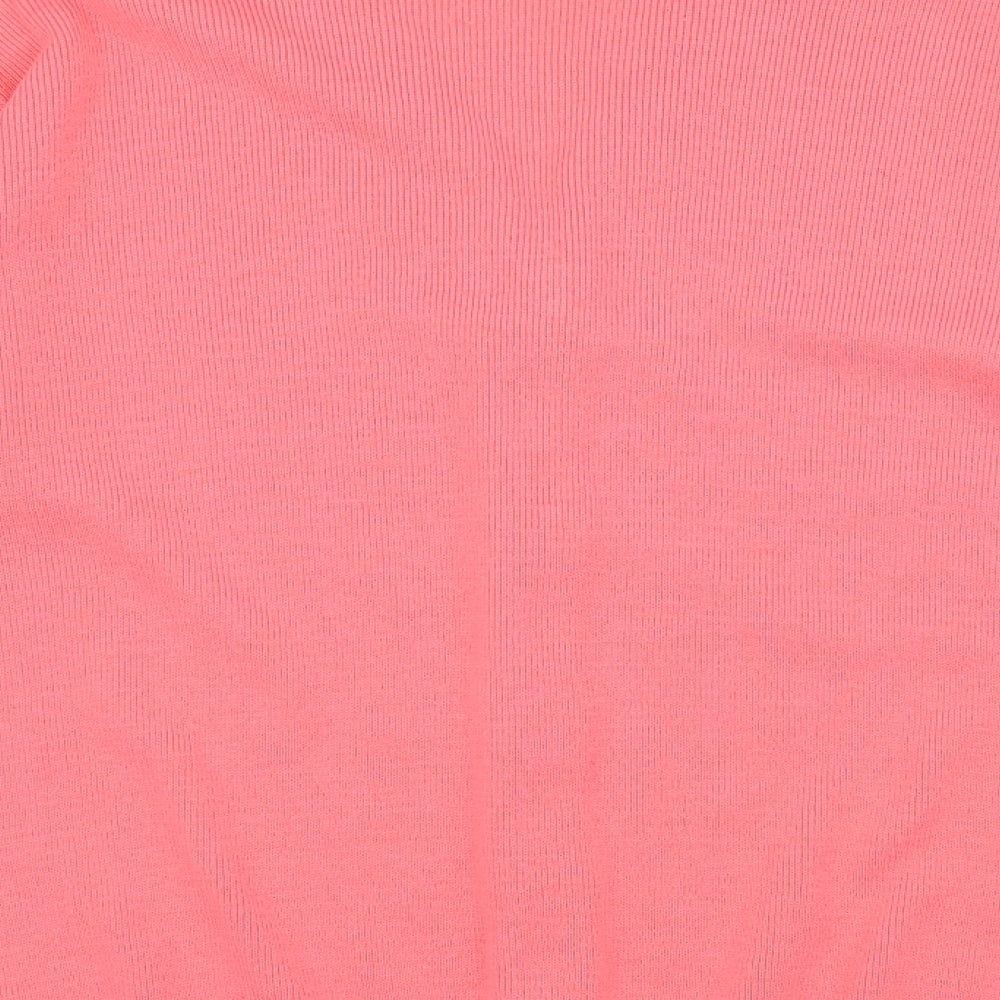 Merry Gold Womens Pink  Knit Cardigan Jumper Size L