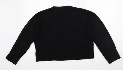 New Look Womens Black  Knit Pullover Jumper Size M