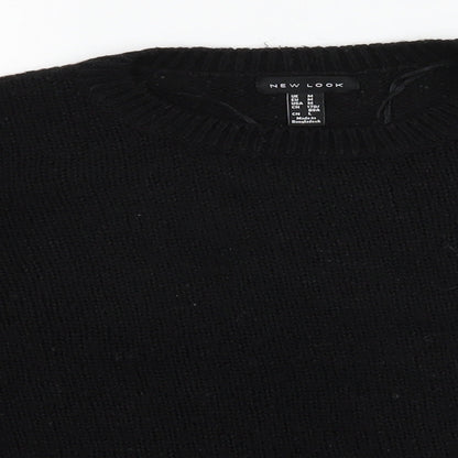 New Look Womens Black  Knit Pullover Jumper Size M