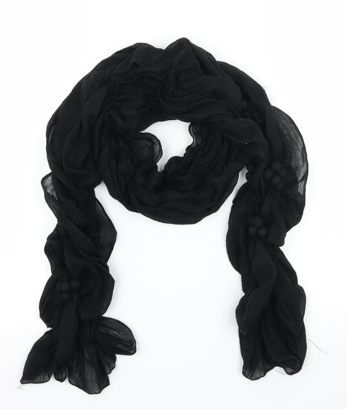 Preworn Womens Black    Scarf