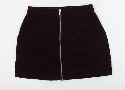 New Look Womens Purple   A-Line Skirt Size 10