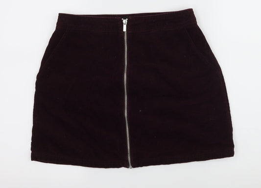 New Look Womens Purple   A-Line Skirt Size 10