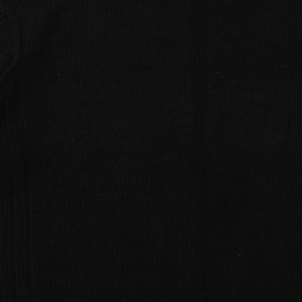 George Mens Black  Knit Full Zip Jumper Size XL