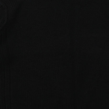 George Mens Black  Knit Full Zip Jumper Size XL