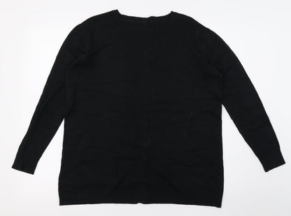 Preworn Womens Black  Knit Pullover Jumper Size S
