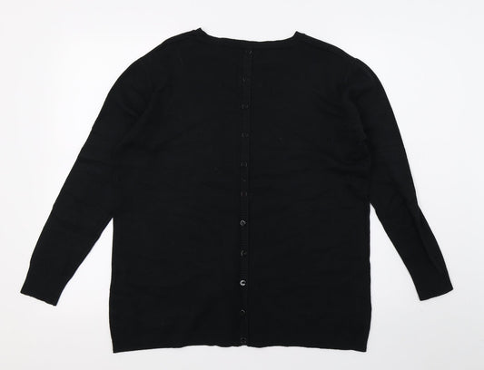 Preworn Womens Black  Knit Pullover Jumper Size S