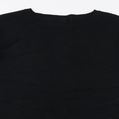 Preworn Womens Black  Knit Pullover Jumper Size S