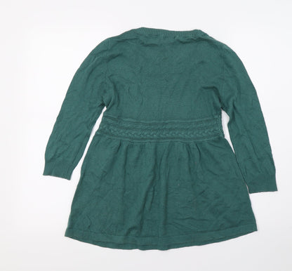 Womens UK Size XS H&M Green Basic T-Shirt