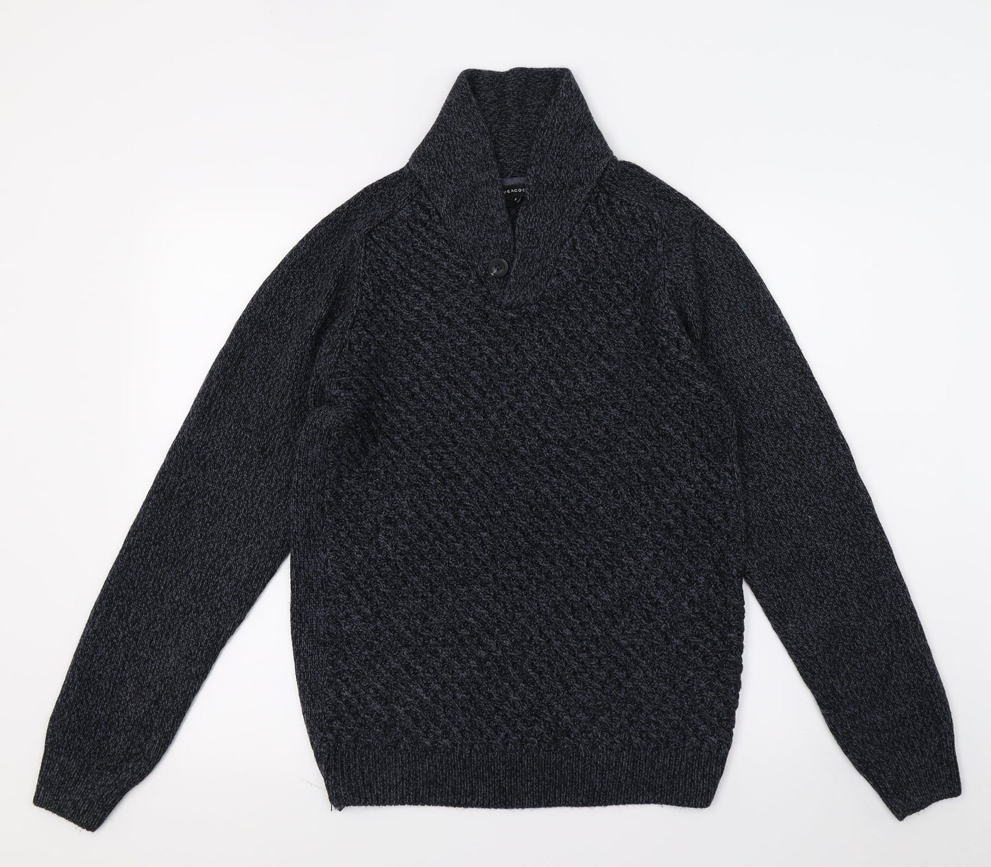 Peacocks Mens Blue  Knit Pullover Jumper Size S