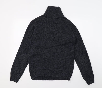 Peacocks Mens Blue  Knit Pullover Jumper Size S