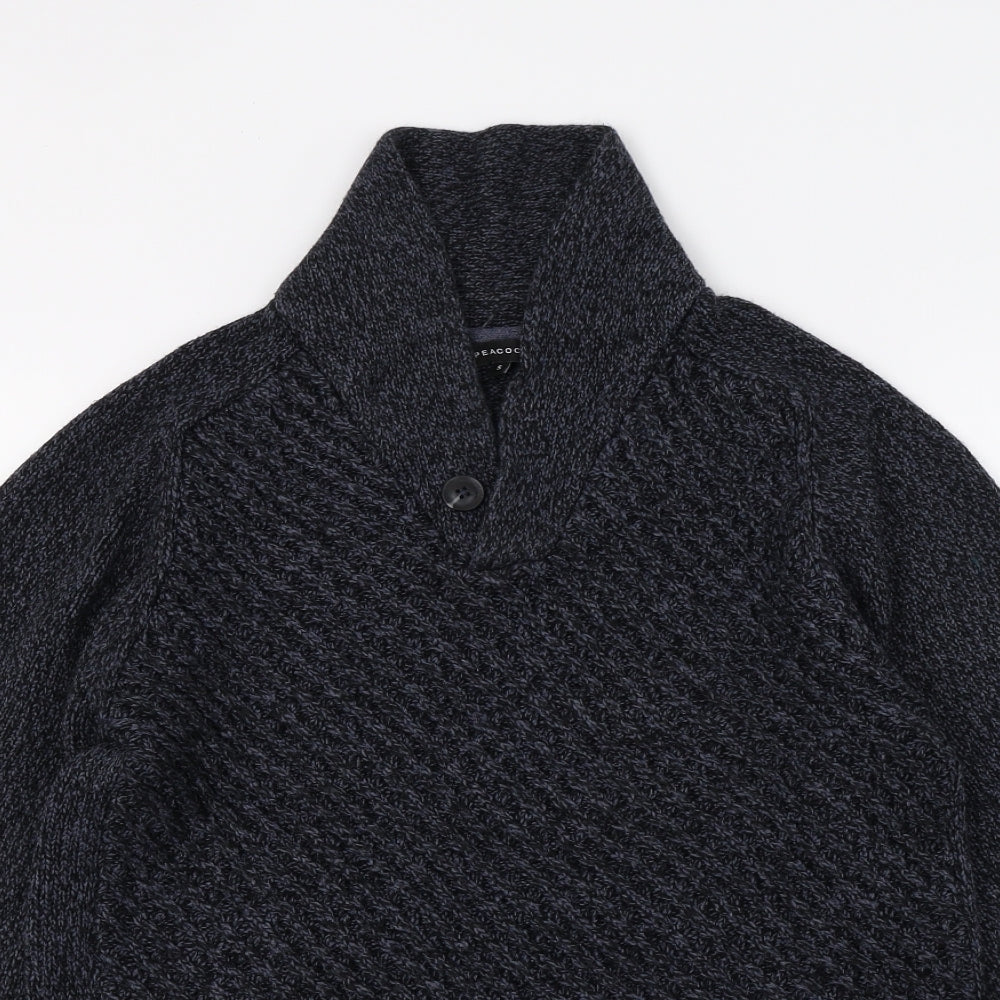 Peacocks Mens Blue  Knit Pullover Jumper Size S