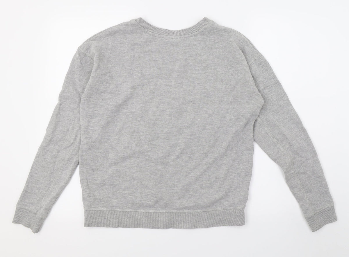 Back view of IVY PARK women’s grey jersey pullover sweatshirt, size S