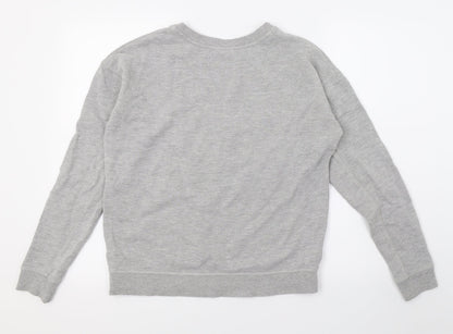Back view of IVY PARK women’s grey jersey pullover sweatshirt, size S