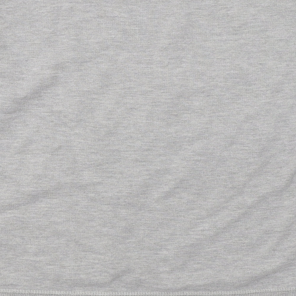 Brand and care label for IVY PARK women’s grey jersey pullover sweatshirt, size S