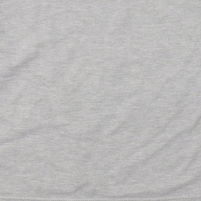 Brand and care label for IVY PARK women’s grey jersey pullover sweatshirt, size S