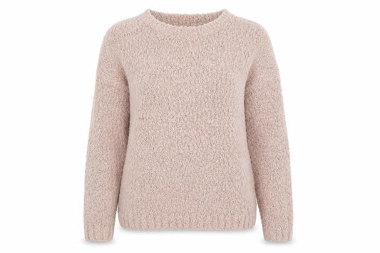 Front view of Atmosphere women’s pink knit jumper, size UK 8