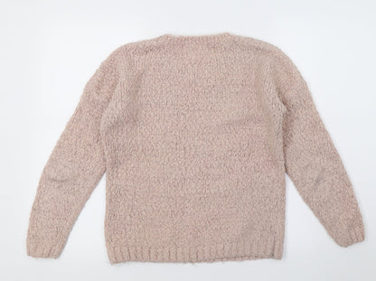 Back view of Atmosphere women’s pink knit jumper, size UK 8