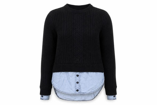 Select Womens Blue  Knit Pullover Jumper Size 6  - Layered