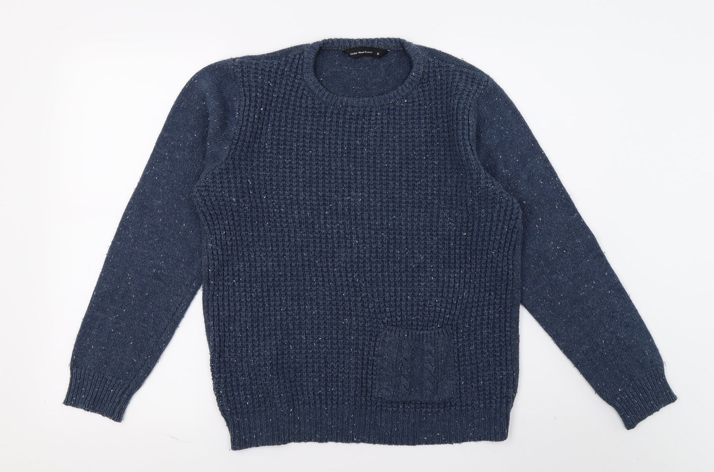 Cedar Wood State Mens Blue  Knit Pullover Jumper Size M