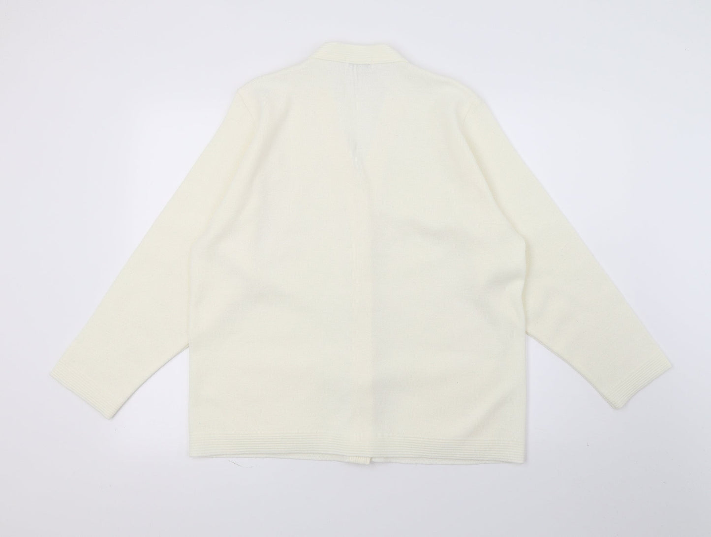 Care Womens Ivory  Knit Cardigan Jumper Size L