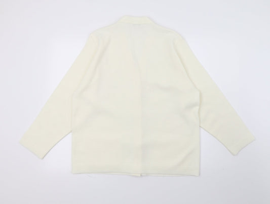 Care Womens Ivory  Knit Cardigan Jumper Size L