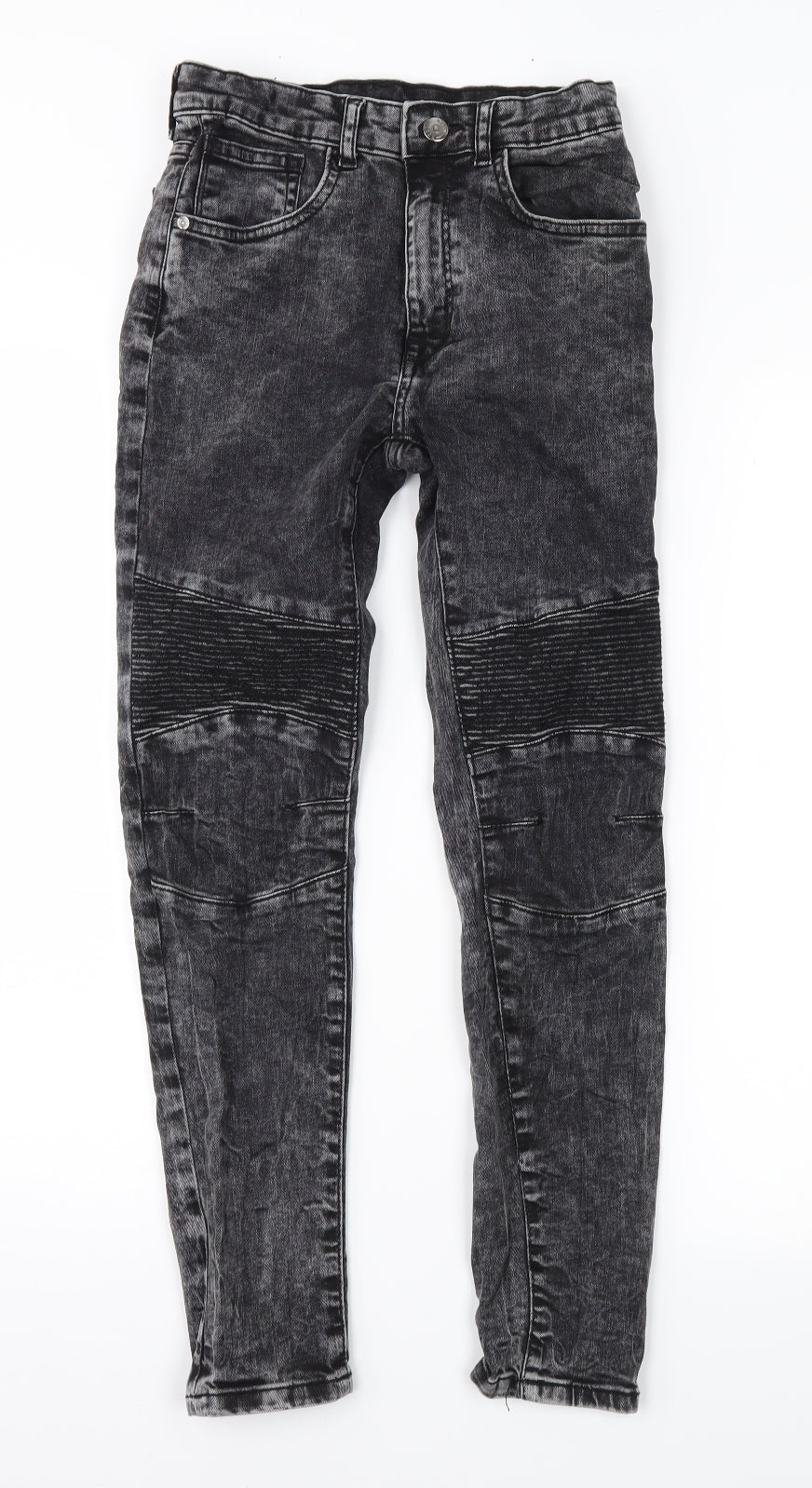Womens UK Size 26 in Preworn Regular Fit Straight Black Jeans