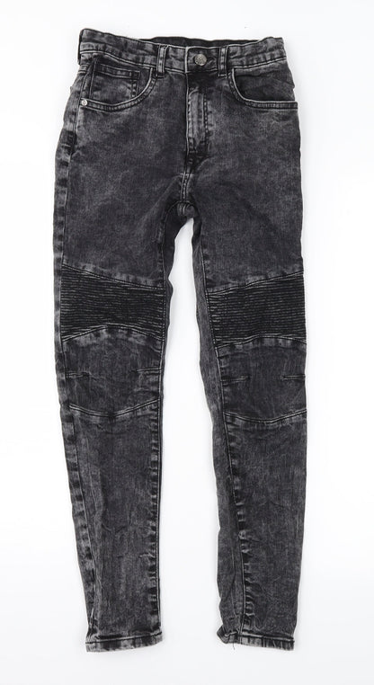 Womens UK Size 26 in Preworn Regular Fit Straight Black Jeans