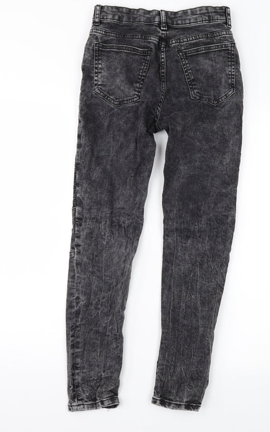Womens UK Size 26 in Preworn Regular Fit Straight Black Jeans