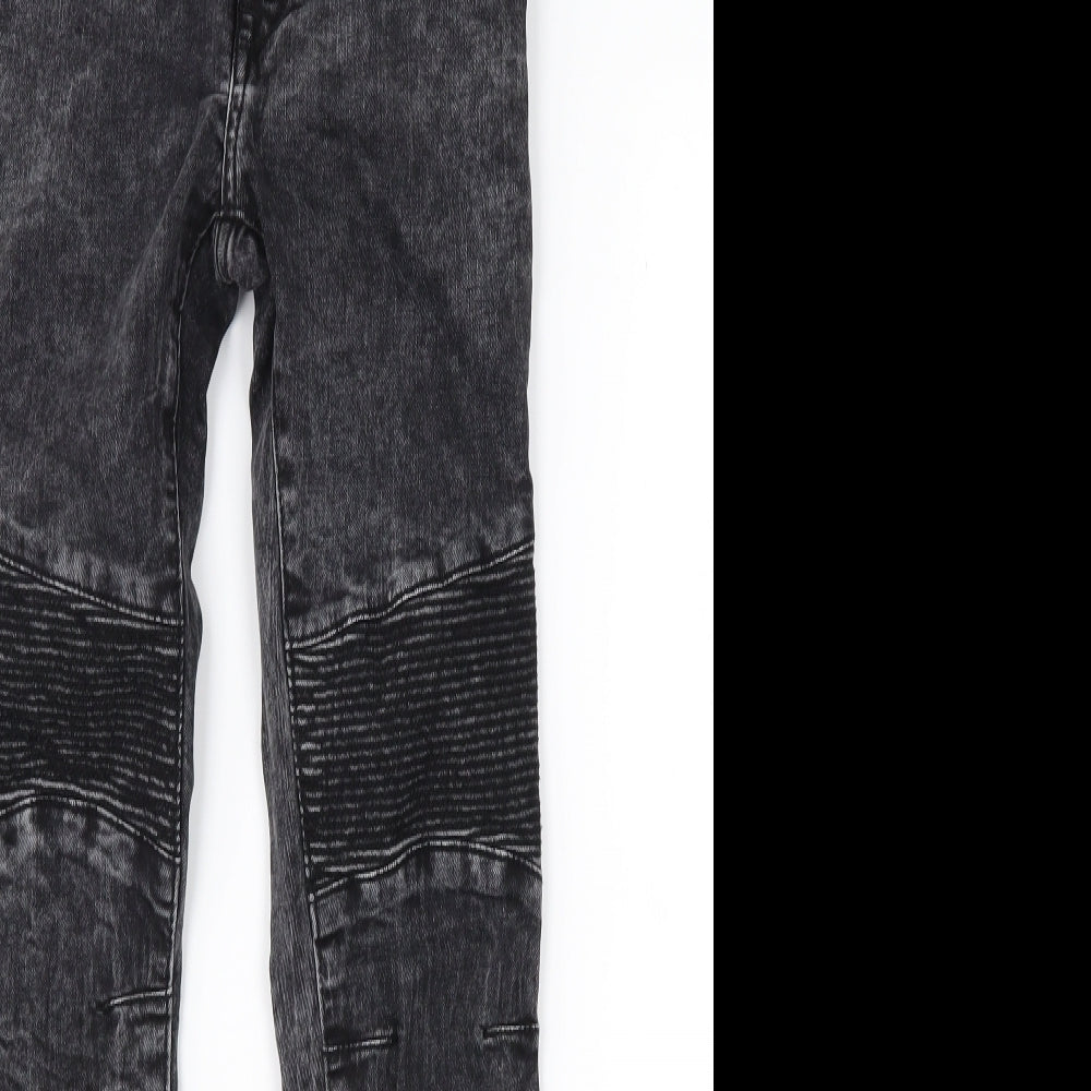 Womens UK Size 26 in Preworn Regular Fit Straight Black Jeans