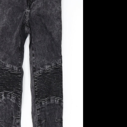 Womens UK Size 26 in Preworn Regular Fit Straight Black Jeans
