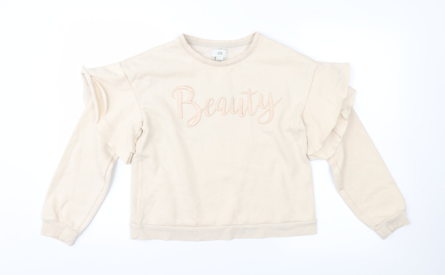 River Island Girls Pink   Pullover Sweatshirt Size 11-12 Years