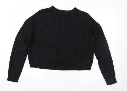 Brave Soul Womens Black   Pullover Jumper Size S