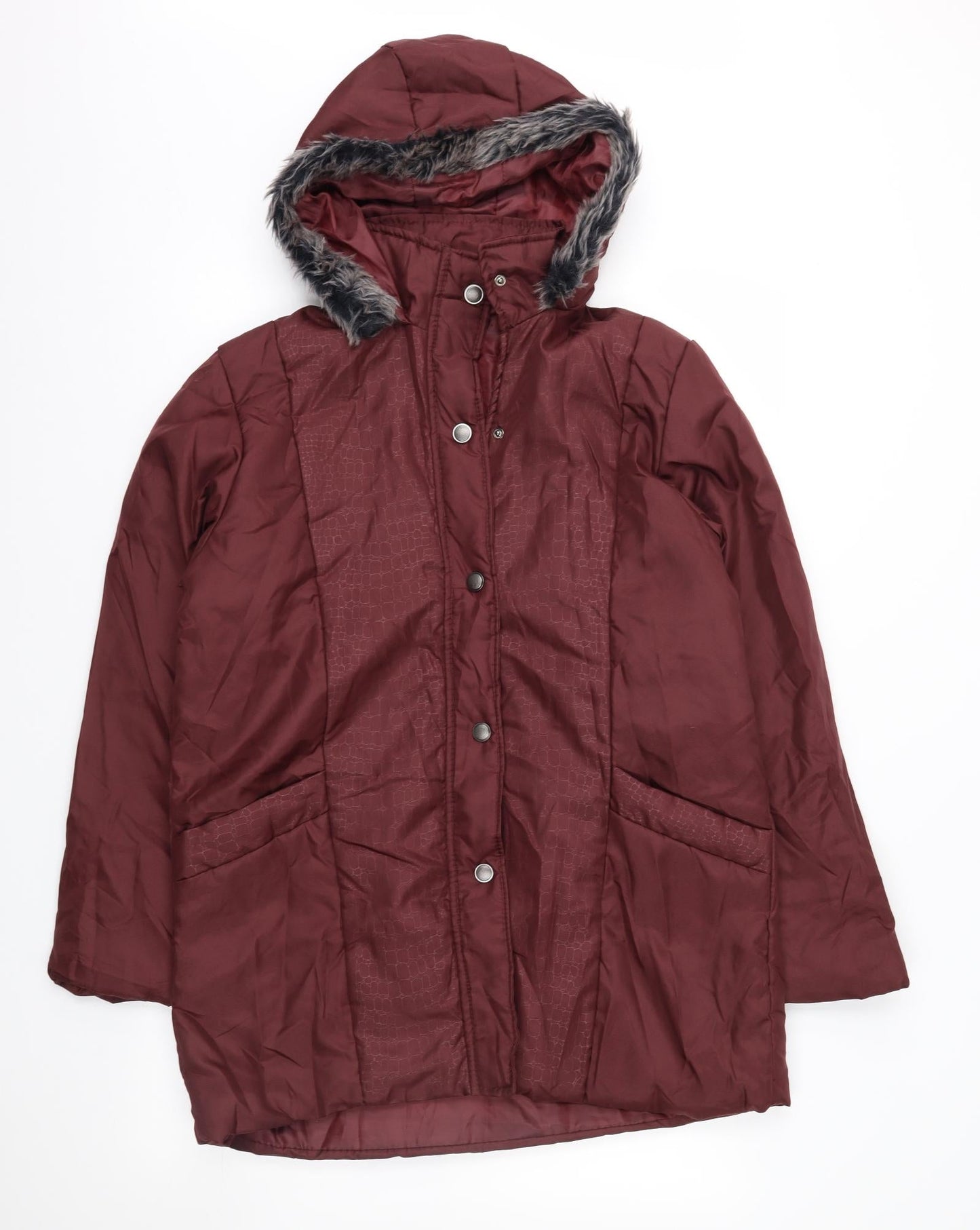 Womens UK Size S Anne De Lancay Purple Parka Coat