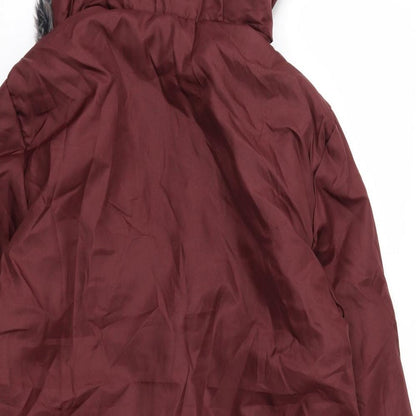 Womens UK Size S Anne De Lancay Purple Parka Coat