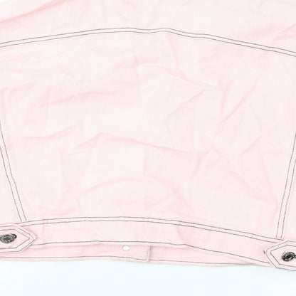 Missguided Womens Pink  Denim Jacket  Size 6