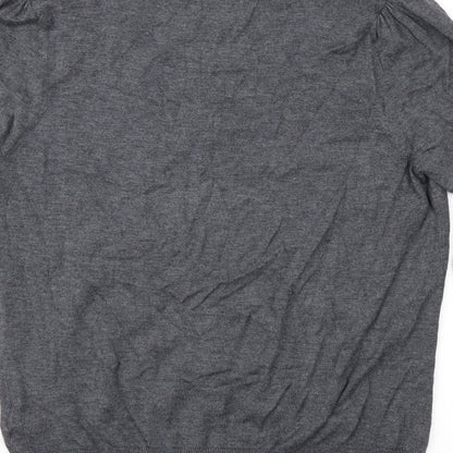 Marks & Spencer Womens Grey Geometric  Pullover Jumper Size 12