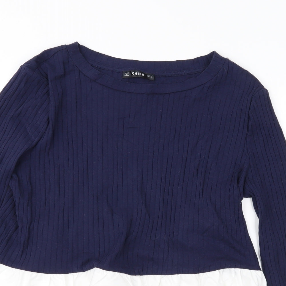 SHEIN Womens Blue   Pullover Jumper Size L