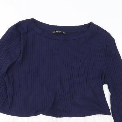 SHEIN Womens Blue   Pullover Jumper Size L