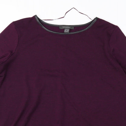Close-up detail of Atmosphere women’s purple jumper, size L