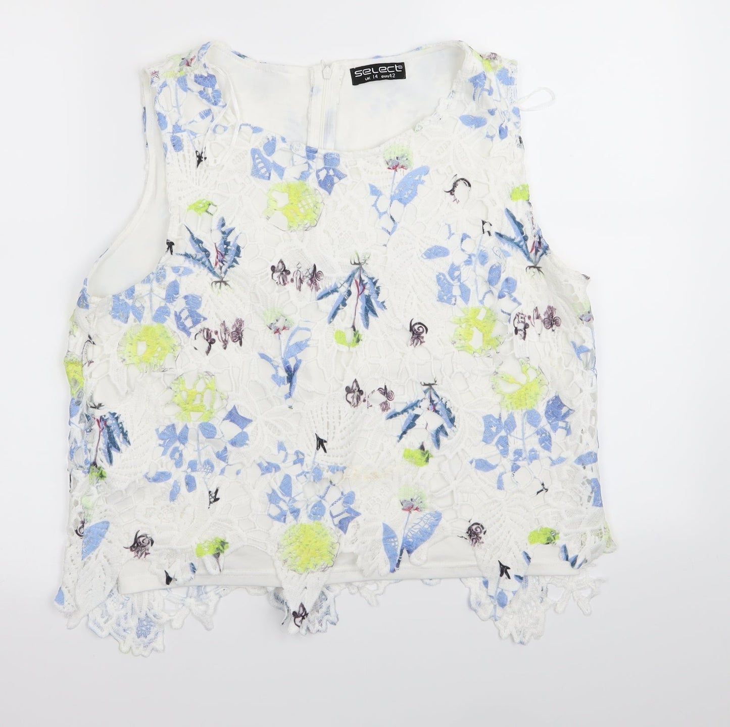Womens UK Size 14 Select White Basic Tank