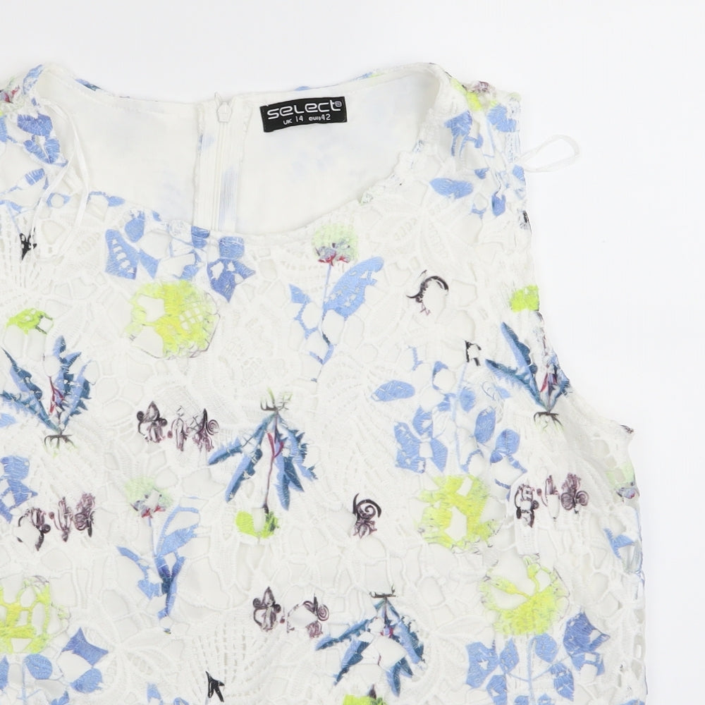 Womens UK Size 14 Select White Basic Tank