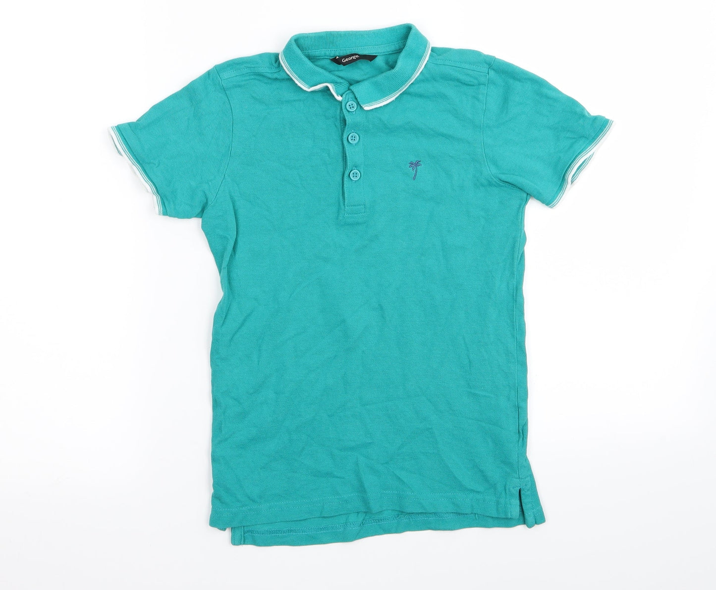 Asda George Boys Green   Basic Polo Size 6-7 Years