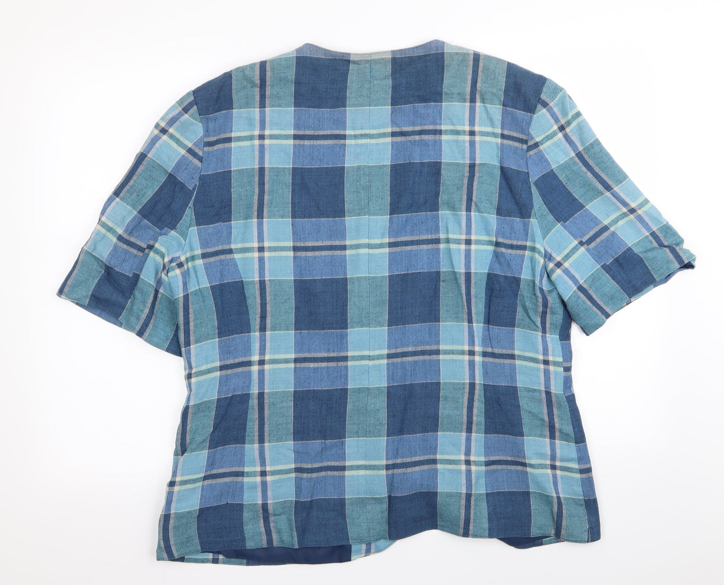 Debenhams Womens Blue Check  Jacket Blazer Size 18