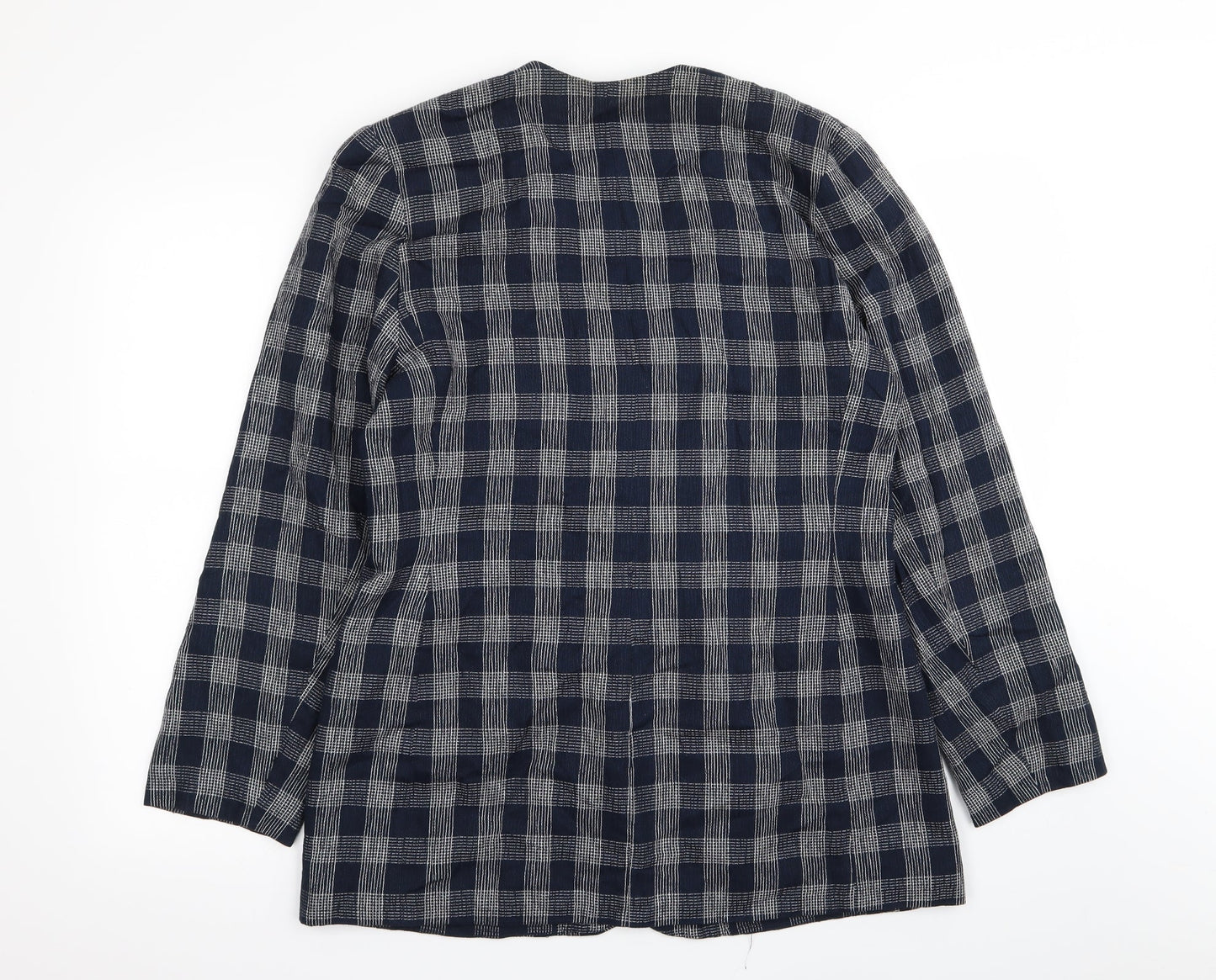 Debenhams Womens Blue Check  Jacket Blazer Size 14