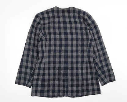 Debenhams Womens Blue Check  Jacket Blazer Size 14