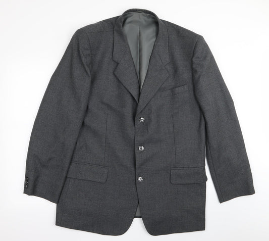 Mens UK Size 40 Preworn Regular Grey Suit Jacket