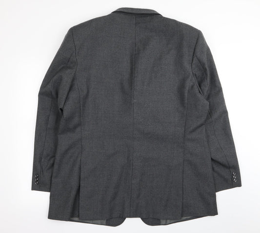 Mens UK Size 40 Preworn Regular Grey Suit Jacket