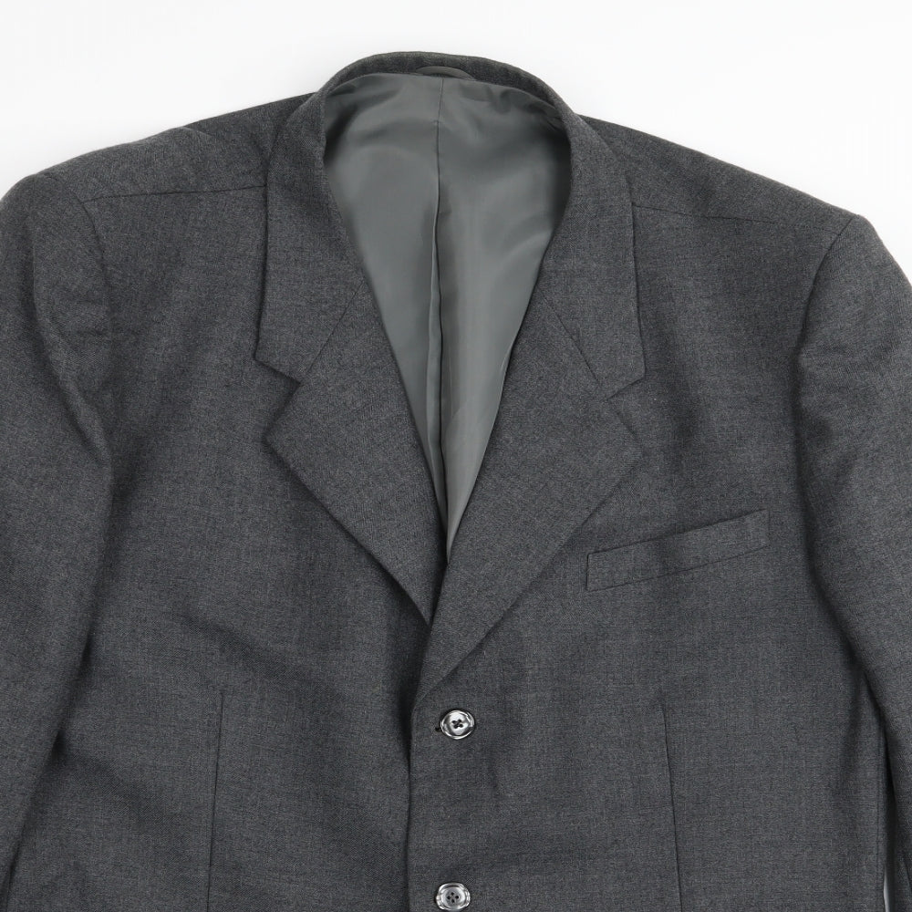 Mens UK Size 40 Preworn Regular Grey Suit Jacket